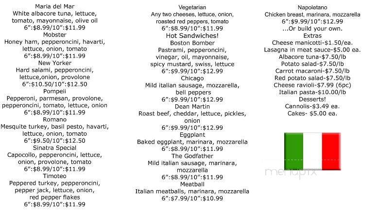 Matano's Little Italy - Yucaipa, CA menu_pic