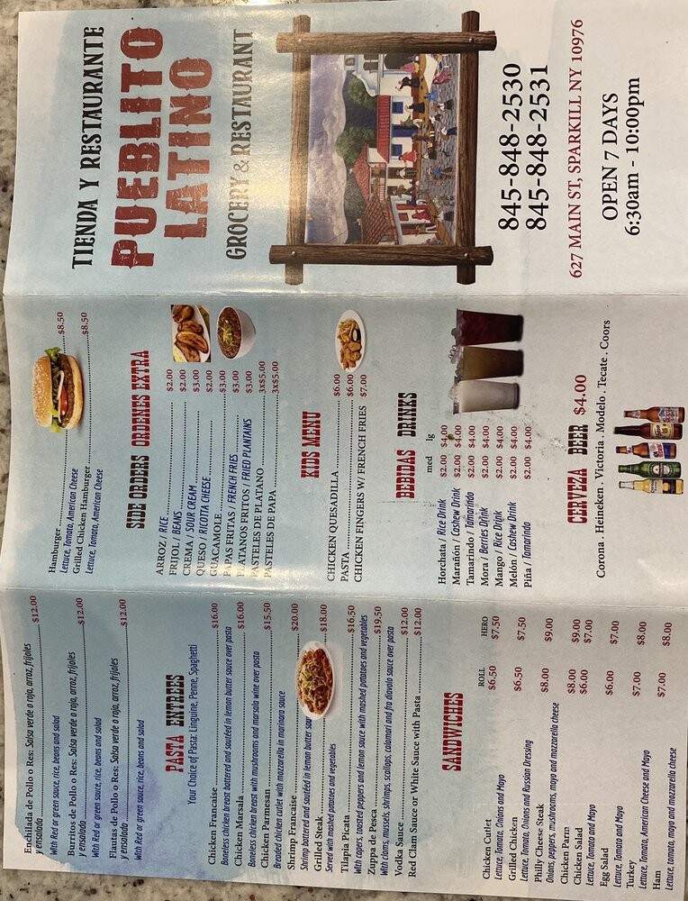 Pueblito Latino Grocery & Restaurant - Sparkill, NY menu_pic