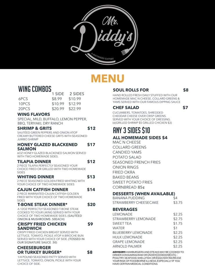 Mr. Diddy's - Marietta, GA menu_pic