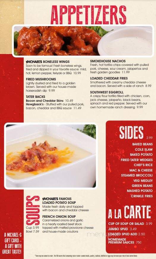 Michael's Of Athens - Athens, TN menu_pic