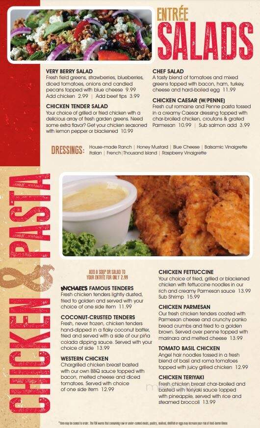 Michael's Of Athens - Athens, TN menu_pic