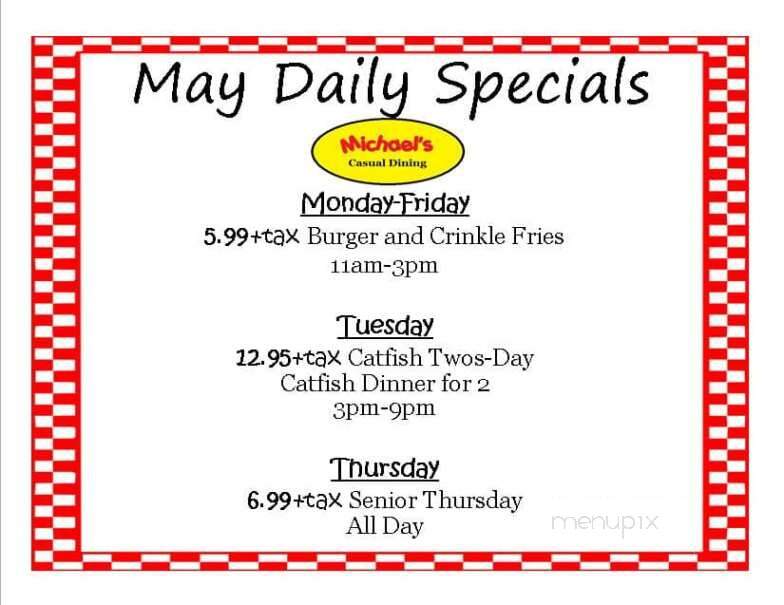 Michael's Of Athens - Athens, TN menu_pic