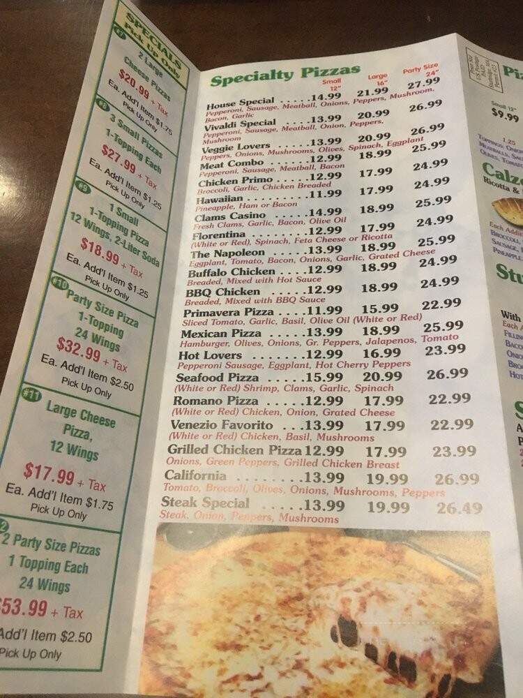 Vivaldi's Pizzeria - Great Barrington, MA menu_pic