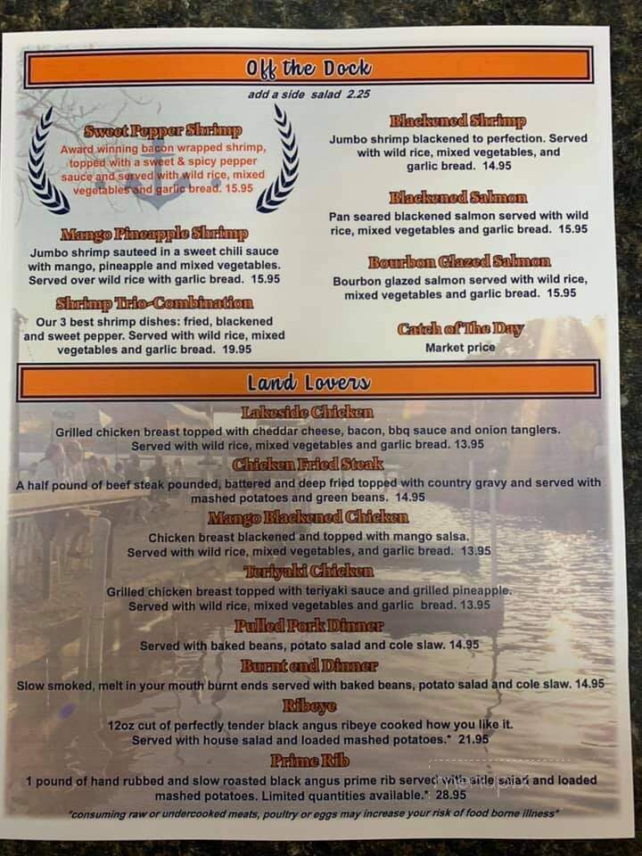 SS Dockside Cafe and Pub - Cape Fair, MO menu_pic