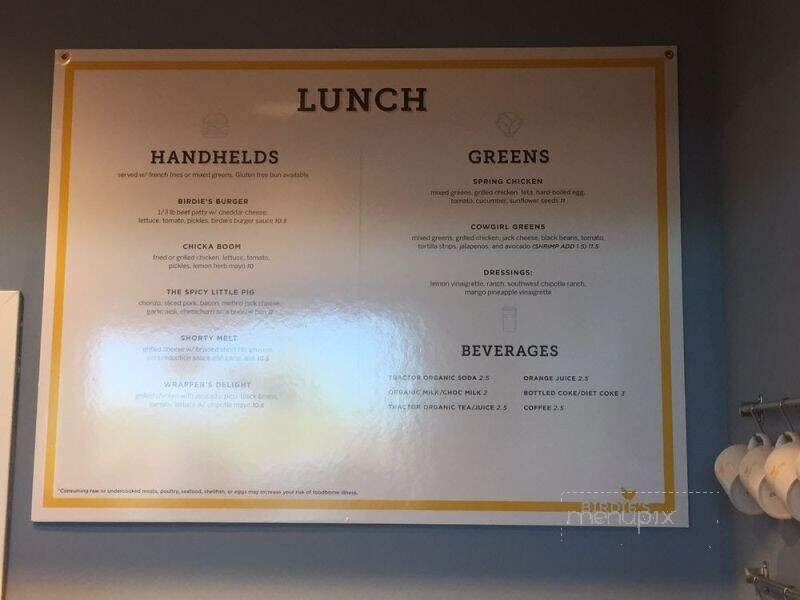 Birdies - Nolensville, TN menu_pic