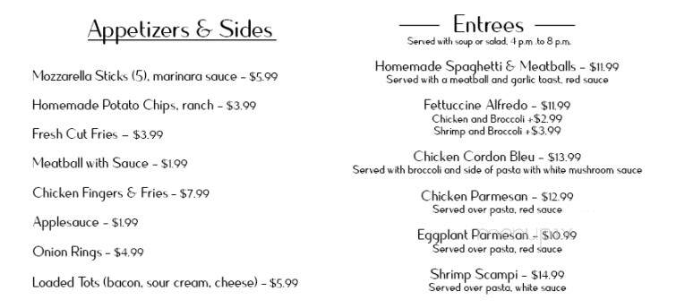 Cafe Italiano - Jeannette, PA menu_pic