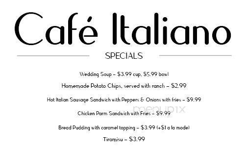 Cafe Italiano - Jeannette, PA menu_pic