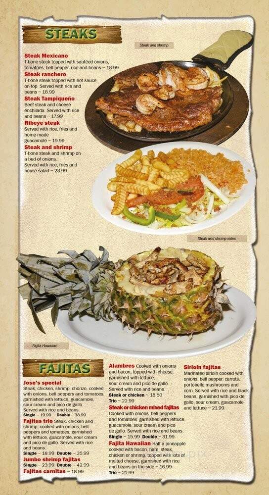 Jose's Mexican Restaurant - Hendersonville, TN menu_pic