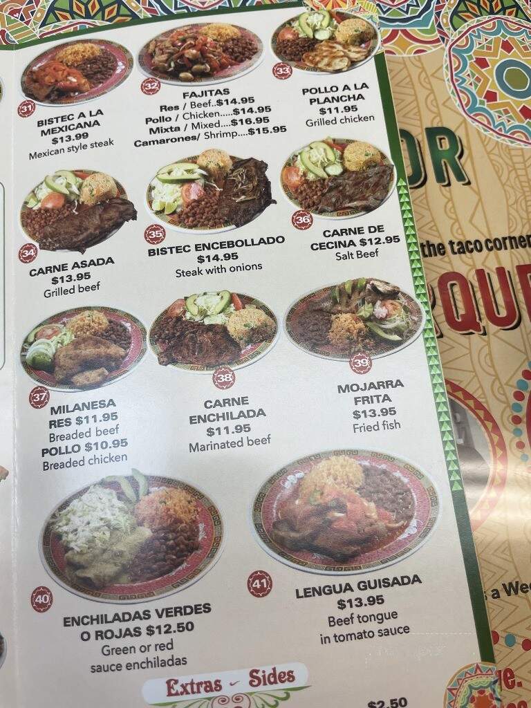 Taqueria el Sabor del Parque - Baltimore, MD menu_pic