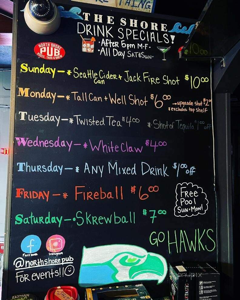 North Shore Pub - Kenmore, WA menu_pic