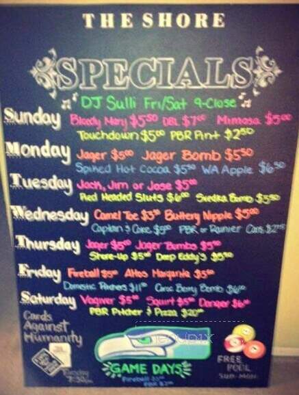 North Shore Pub - Kenmore, WA menu_pic