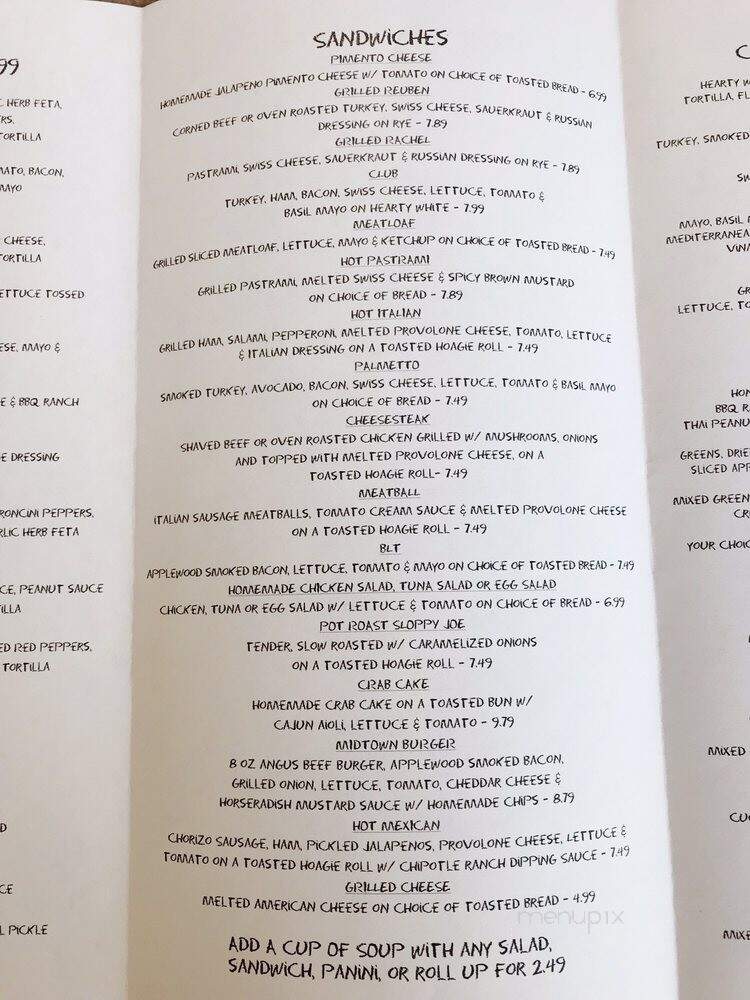 Midtown Deli - Greenville, SC menu_pic