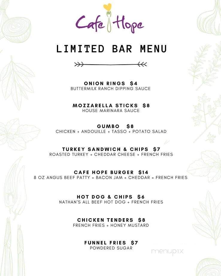 Cafe Hope - Marrero, LA menu_pic