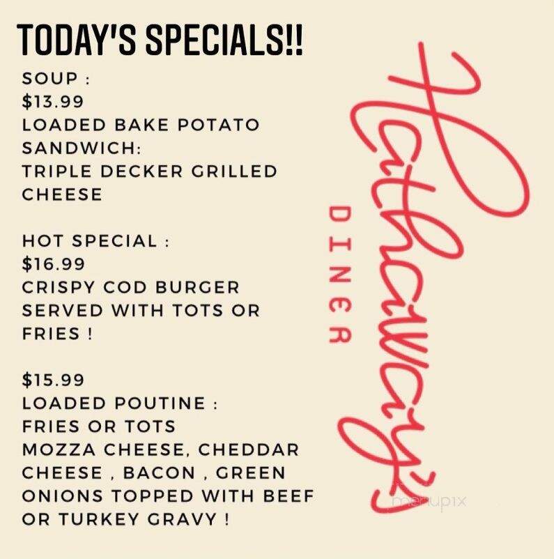 Hathaway's Diner - Edmonton, AB menu_pic