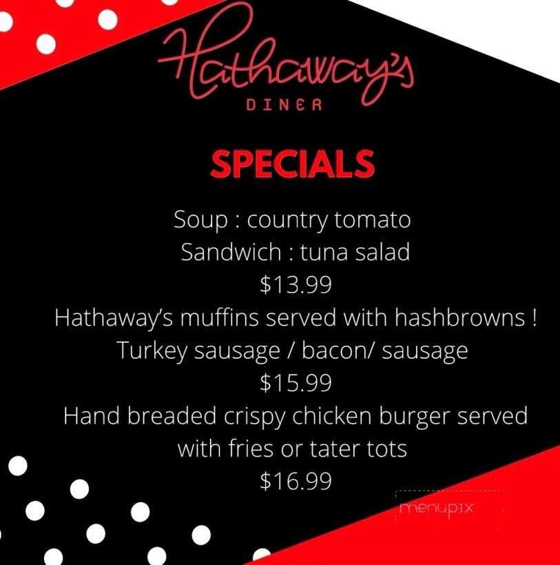 Hathaway's Diner - Edmonton, AB menu_pic