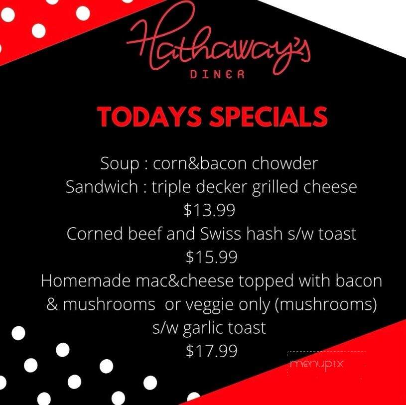 Hathaway's Diner - Edmonton, AB menu_pic