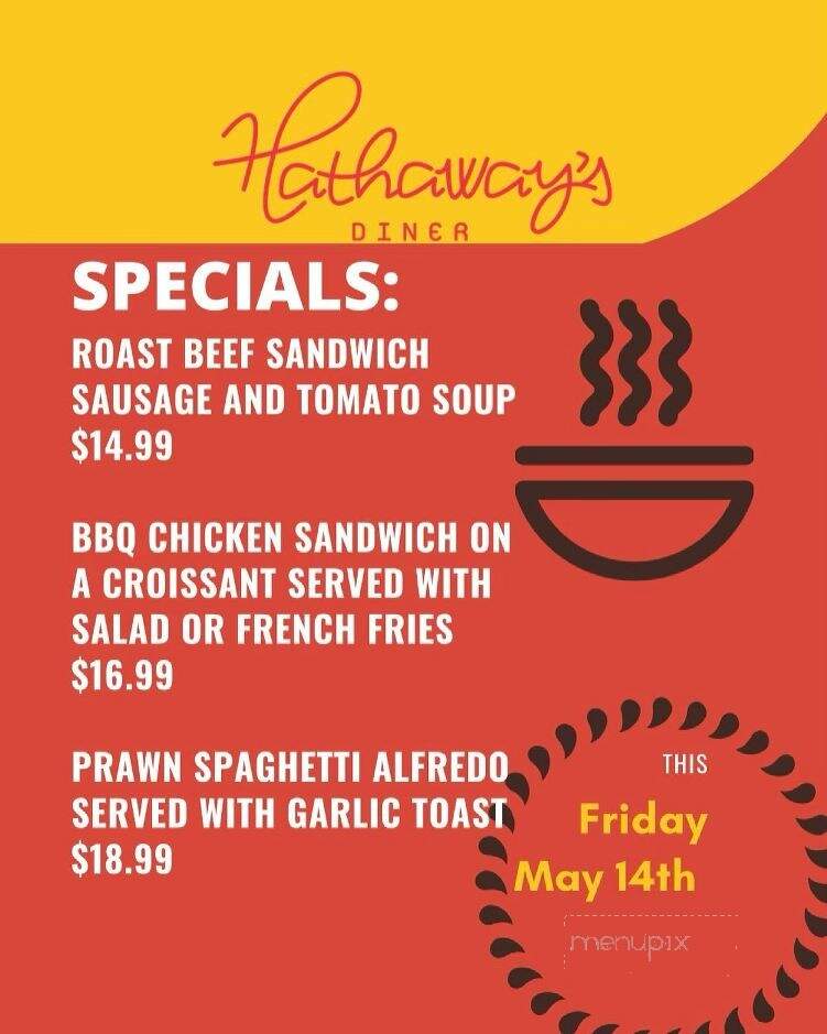 Hathaway's Diner - Edmonton, AB menu_pic