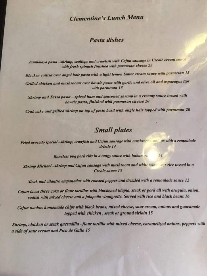 Clementine's Cafe - Avon By The Sea, NJ menu_pic
