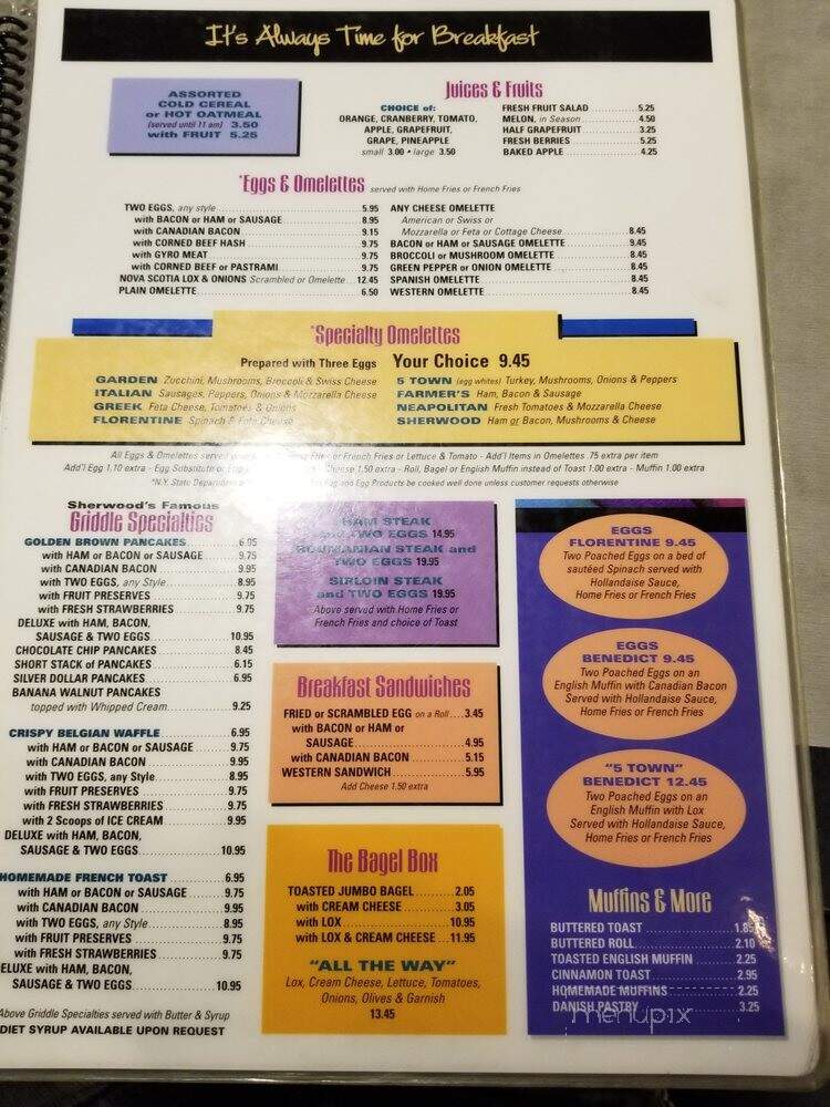 Sherwood Diner - Lawrence, NY menu_pic