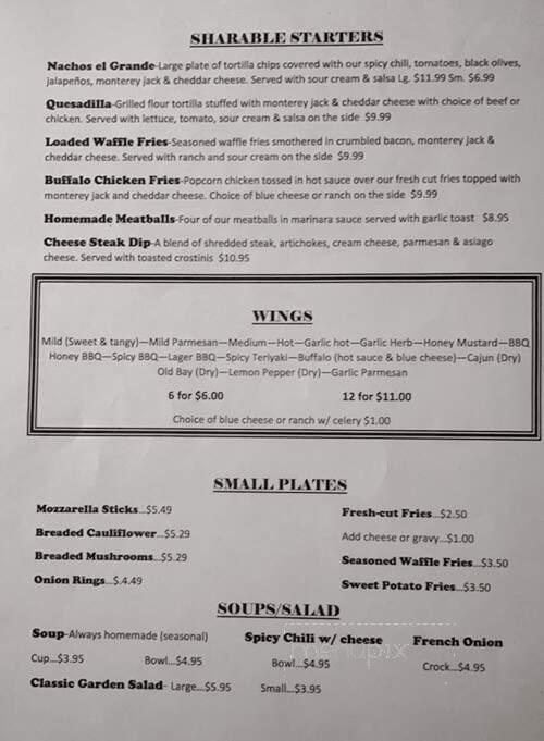 Sammy's Pizza - Muncy, PA menu_pic