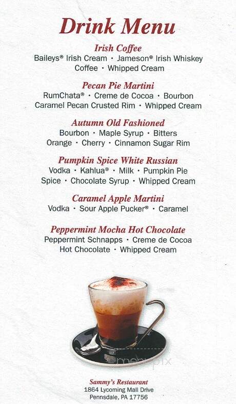 Sammy's Pizza - Muncy, PA menu_pic