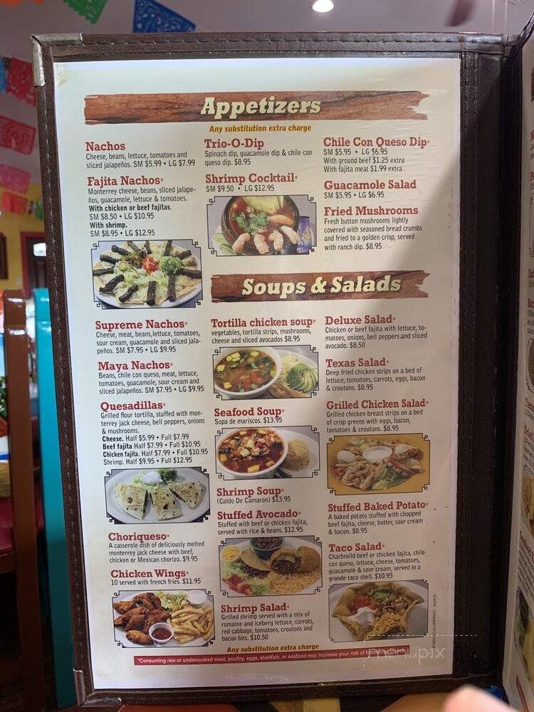 Maya Mexican Restaurant - Cuero, TX menu_pic