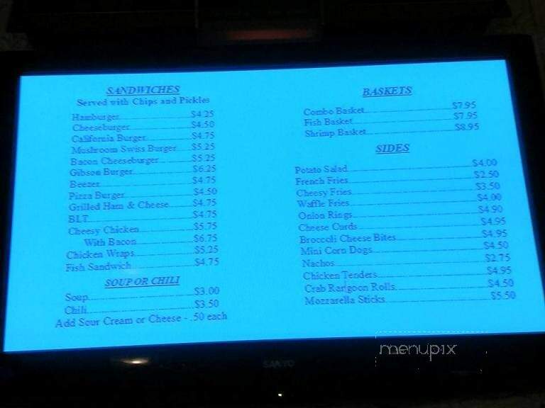 Kathy's Inn Bar & Grill - Argonne, WI menu_pic