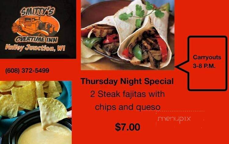 Smitty's Overtime Inn - Tomah, WI menu_pic