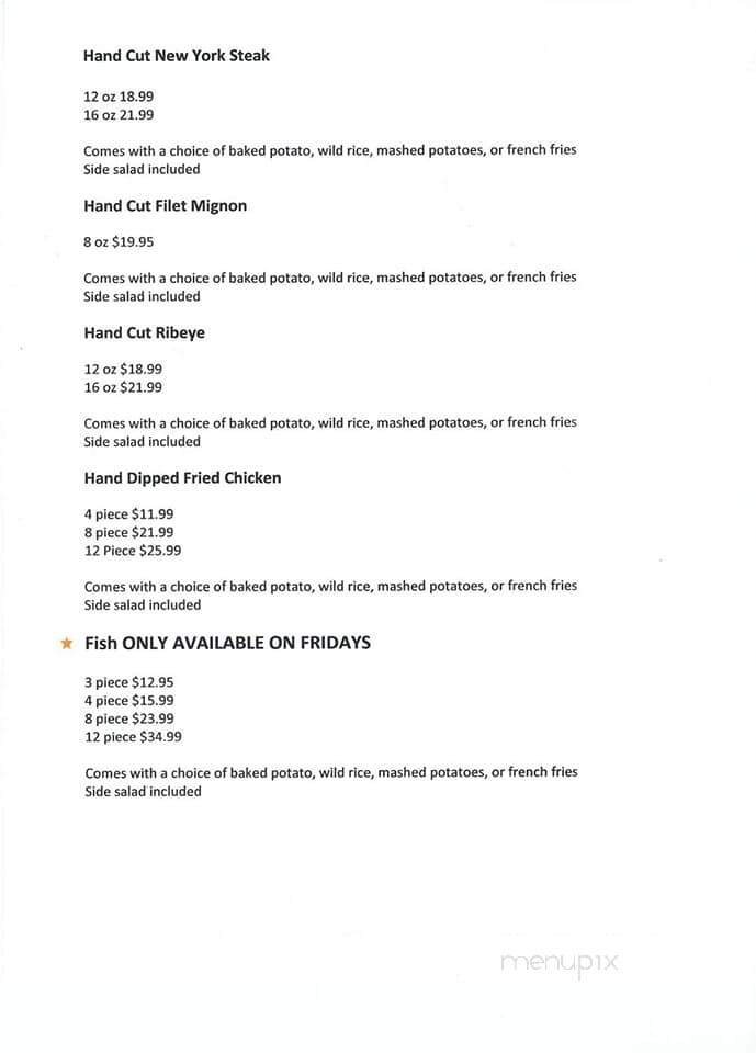 Smitty's Overtime Inn - Tomah, WI menu_pic