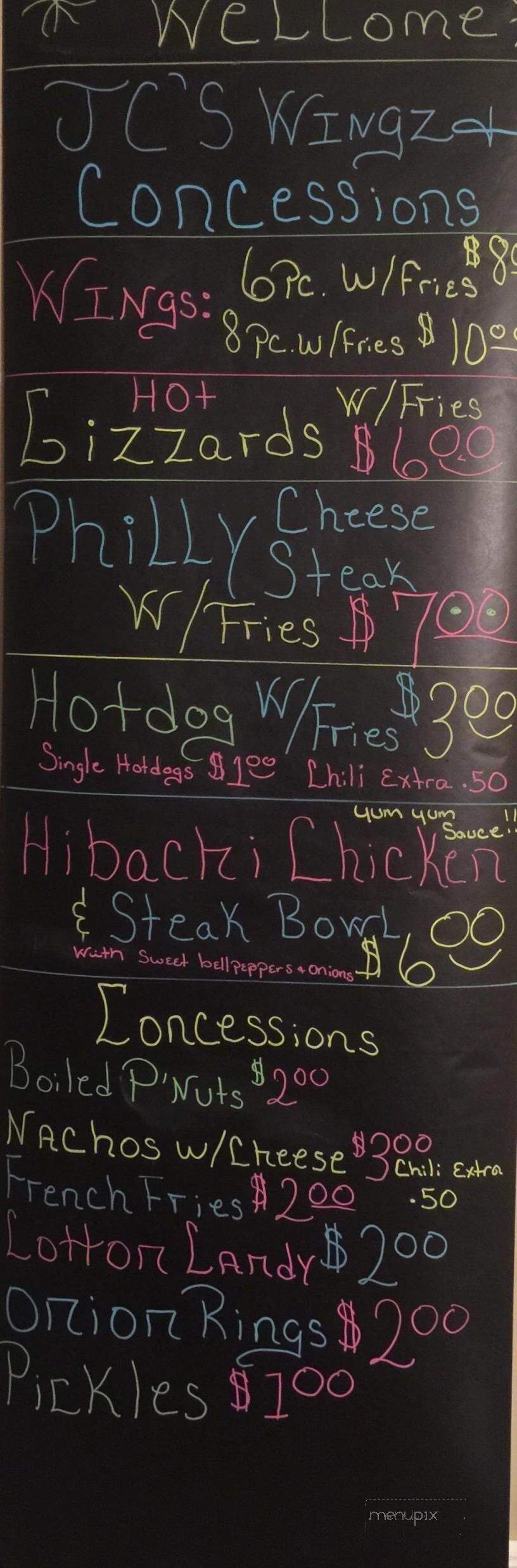JC's Wingz & Concessions - Albany, GA menu_pic