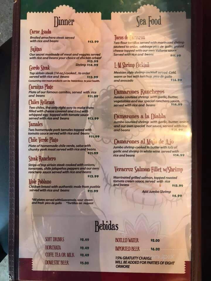 Los Mexicanos - Zephyr Cove, NV menu_pic