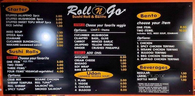 Roll n Go Sushi - Fair Oaks, CA menu_pic