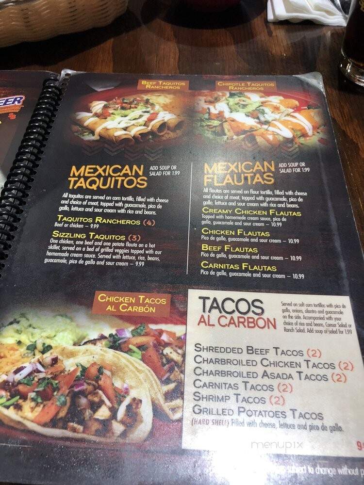 Salsa & Beer - North Hollywood, CA menu_pic