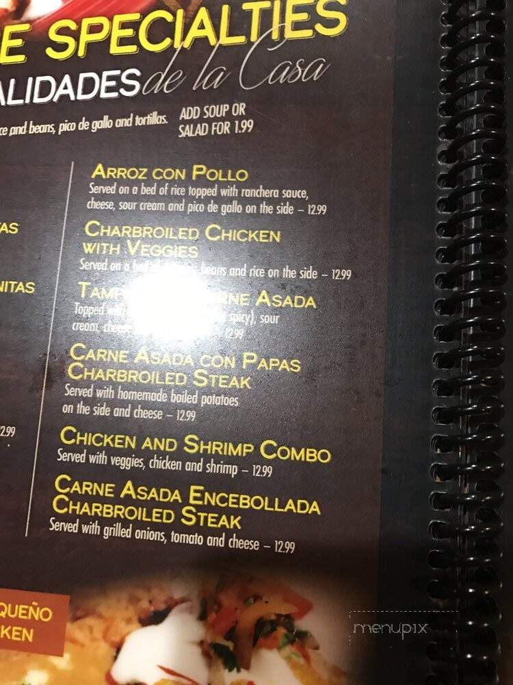 Salsa & Beer - North Hollywood, CA menu_pic