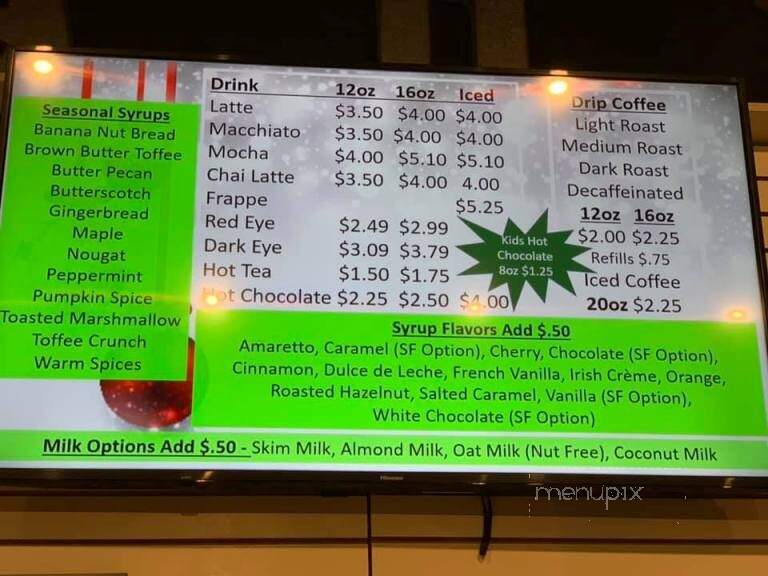 Sadie's Coffee Corner - Henderson, NC menu_pic