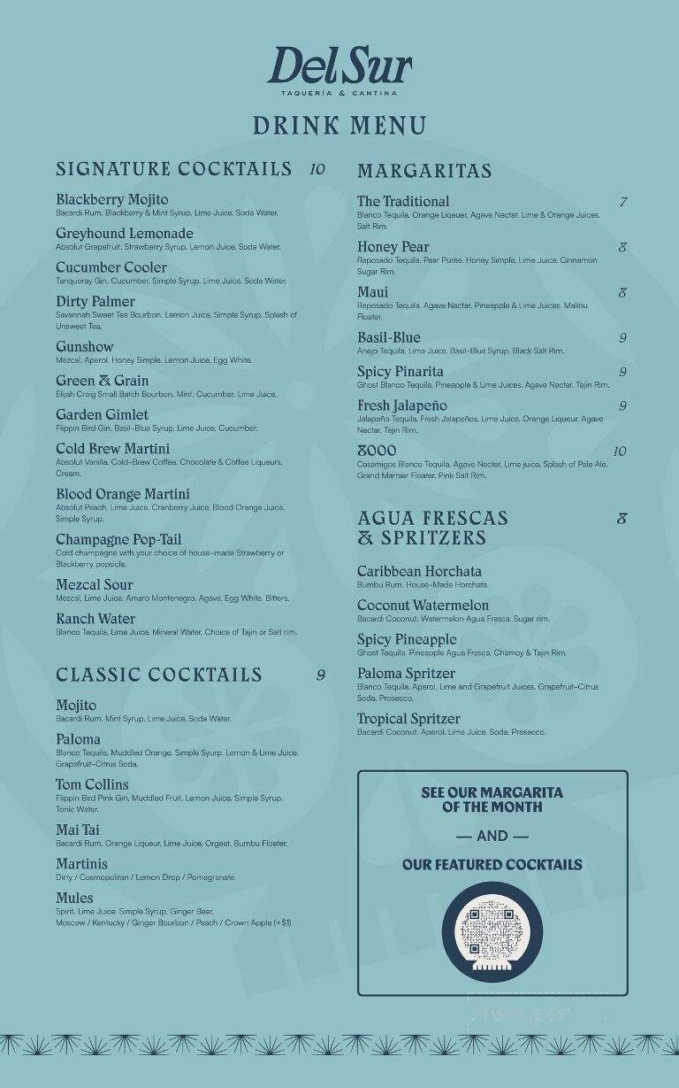Del Sur - Pooler, GA menu_pic