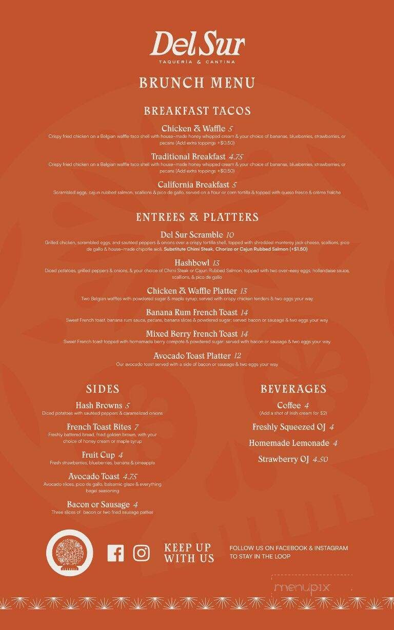 Del Sur - Pooler, GA menu_pic