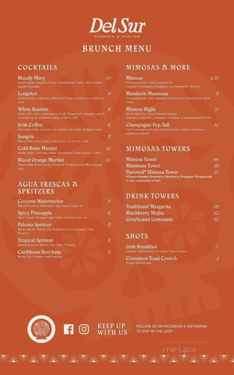 Del Sur - Pooler, GA menu_pic