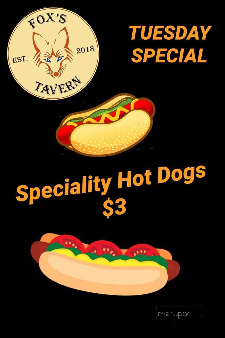 Fox's Tavern - Connellsville, PA menu_pic