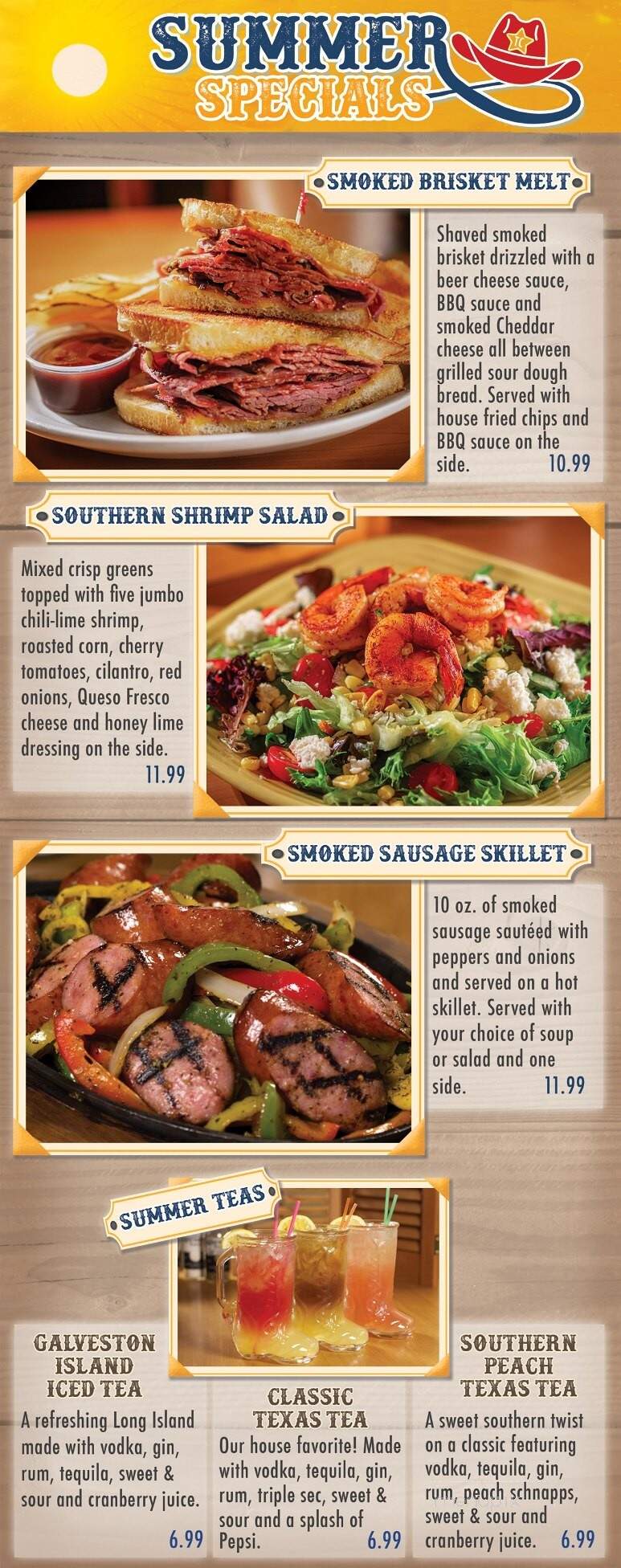 Texas Corral - Stevensville, MI menu_pic