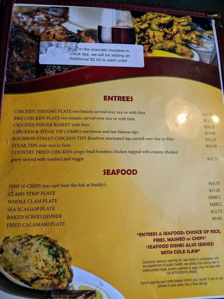 Buddy's Union Villa - North Easton, MA menu_pic