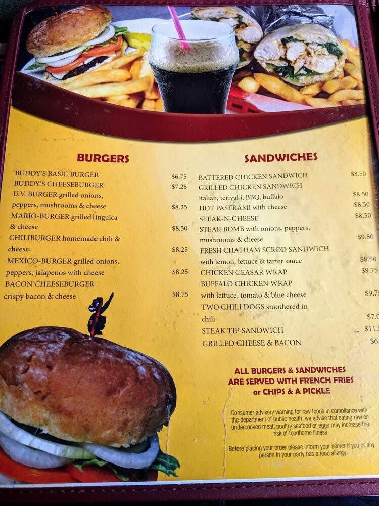 Buddy's Union Villa - North Easton, MA menu_pic