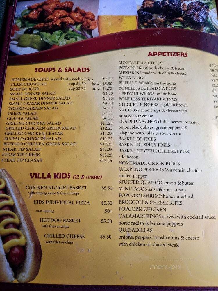Buddy's Union Villa - North Easton, MA menu_pic