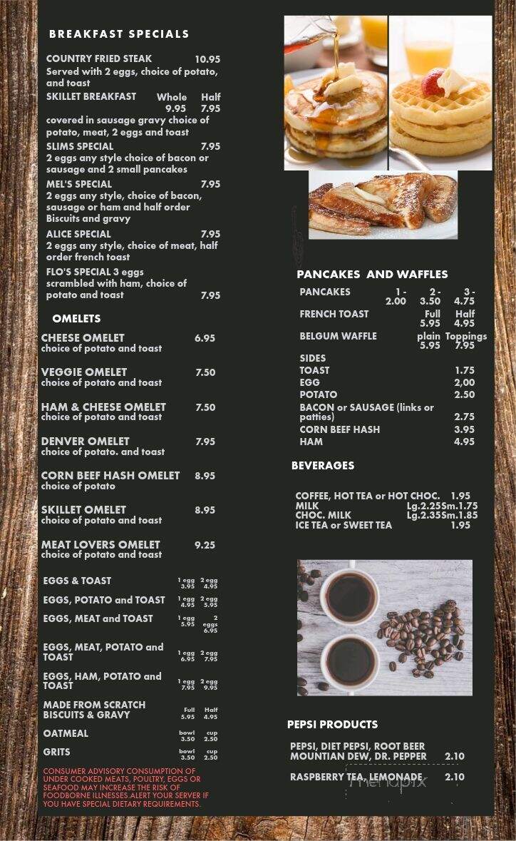 Mel's Cafe - East Peoria, IL menu_pic