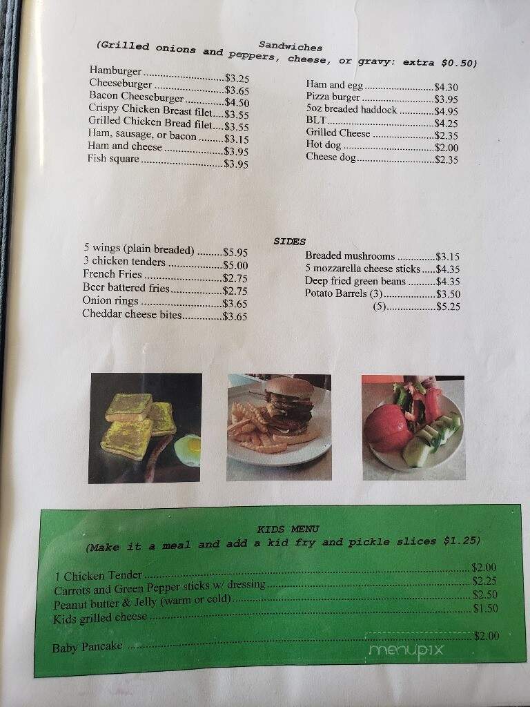 Donges Drive-In - Meyersdale, PA menu_pic