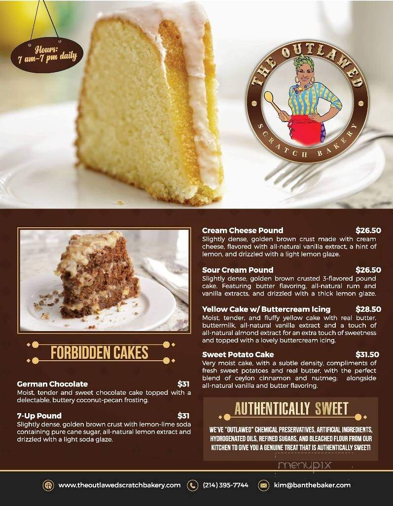 Scratch Bake Bakery - Dallas, TX menu_pic
