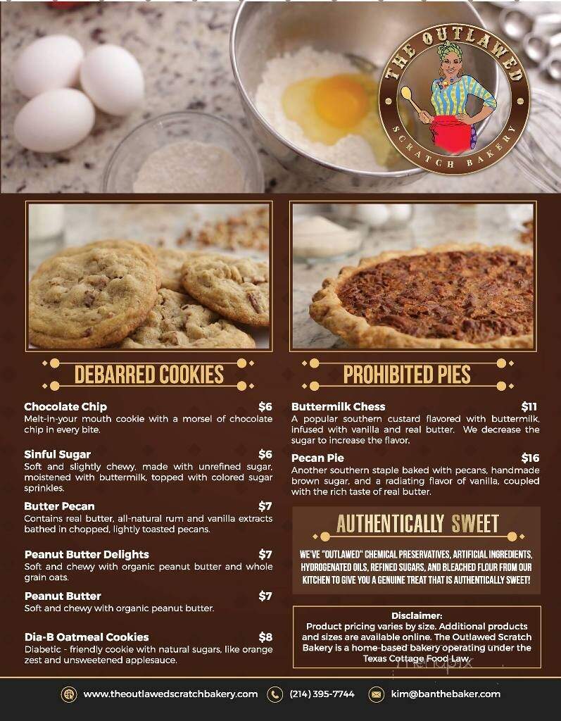 Scratch Bake Bakery - Dallas, TX menu_pic