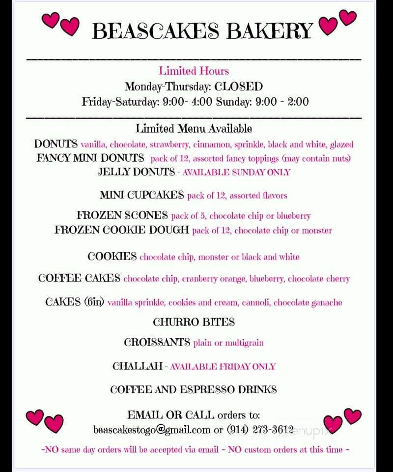 Bea's Cakes - Armonk, NY menu_pic