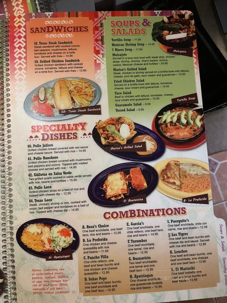 Mariachi's Mexican Grill - Gulf Breeze, FL menu_pic