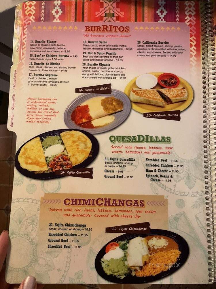 Mariachi's Mexican Grill - Gulf Breeze, FL menu_pic